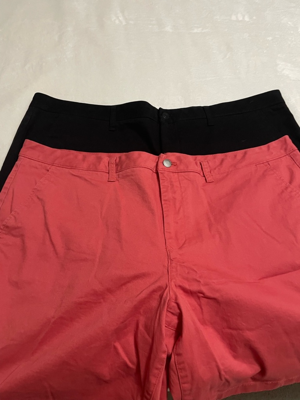 Men's Flat Front Shorts in Coral - Clean Everyday Style